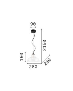 BISTRO' SP1 PLATE FUME' Ideal Lux 112343