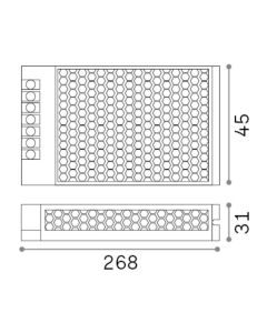 Driver LED Τροφοδοτικό ON-OFF 150W 24Vdc Ideal Lux 124117