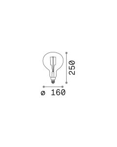 E27 GLOBO D160 04W 1800K AMBRA Ideal Lux 129877