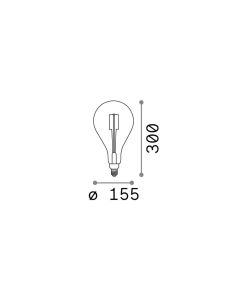 E27 GOCCIA 08W 2200K CRI80 AMBRA Ideal Lux 130163