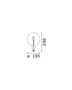 E27 GLOBO D195 04W 2200K CRI80 AMBRA Ideal Lux 130187