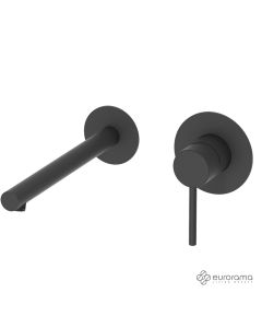 Μπαταρία Νιπτήρα Τοίχου Tonda Eurorama Black Μatt 145904-400