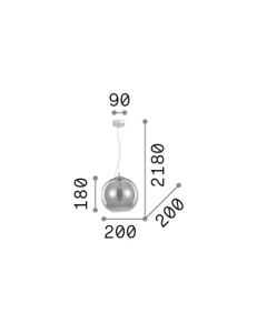 NEMO SP1 D20 CROMO SFUMATO Ideal Lux 149585