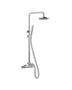 Μπαταρία Ντουζιέρας με Κεφαλή και Κολώνα ρυθμιζόμενου ύψους Eletta Tecno Chrome 167065-100