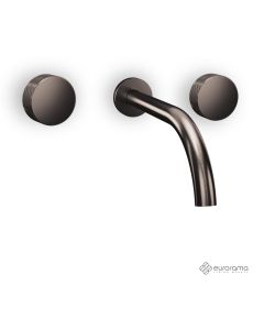 Μπαταρία Νιπτήρα Τοίχου 3 οπών Eletta Tecno Eurorama Black Brushed 167901-410