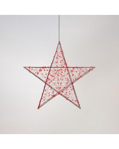 ΑΣΤΕΡΙ ΦΩΤΙΖΟΜΕΝΟ 78cm, 240 LED, 4,5V ΜΕΤΑΣΧΗΜΑΤΙΣΤΗ, TIMER, ΜΑΥΡΟΣ ΜΕΤΑΛΛΙΚΟΣ ΣΚΕΛΕΤΟΣ, ΜΑΥΡΟ ΧΑΛΚΙΝΟ ΚΑΛΩΔΙΟ, ΚΟΚΚΙΝΟ LED, ΠΡΟΕΚΤΑΣΗ ΠΑΡΟΧΗΣ 5m, IP44 Eurolamp 600-22521