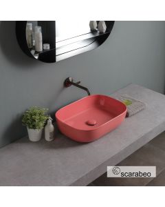 Νιπτήρας Πορσελάνης Glam 56x39 Scarabeo Peach Glossy 1804-820