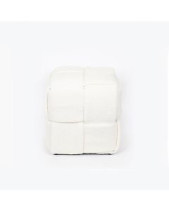 ΣΚΑΜΠΟ ΜΠΟΥΚΛΕ ΥΦΑΣΜΑ ΛΕΥΚΟ ΣΧΕΔΙΟ 38x38x40cm Eurolamp 750-12012