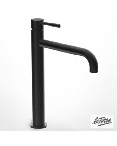 Μπαταρία Νιπτήρα Υψηλή με Βαλβίδα Clic-Clac Τech La Torre Black Matt 12507-400