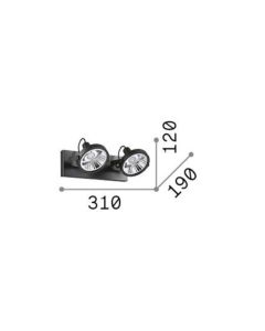 GLIM PL2 NERO Ideal Lux 200248