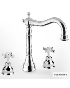 Μπαταρία Retro Νιπτήρος Α/Β 3 οπών Χρωμέ Bugnatese Princeton 812-100 