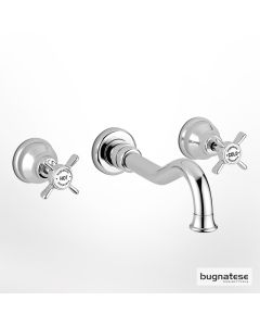 Μπαταρία Retro Νιπτήρος Εντοιχισμού 3 οπών Χρωμέ Bugnatese Princeton 869 
