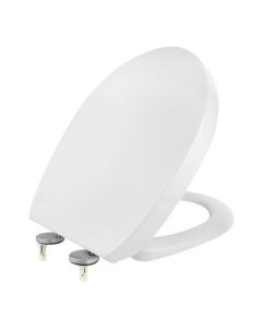 Κάλυμμα Λεκάνης WC 36,5x43-46cm Οπές 14-16cm Αποσπώμενο Soft Close Βακελιτικό Λευκό Elvit 0203