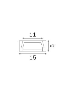 Γραμμικό Σύστημα Φωτισμού SLOT SUR D15XD5 3000 mm BI Ideal Lux 204598