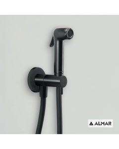 Σύστημα Μπιντέ Flush-Ι, μόνο κρύο, για λεκάνη κρεμαστή και υψηλής πίεσης, Almar Black Matt E136004-400