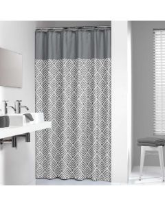 Angoli 180x200 grey κουρτίνα μπάνιου υφασμάτινη Sealskin  233561312