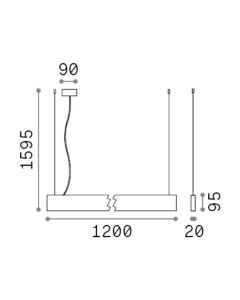 LINUS SP 3000K BK Ideal Lux 241975