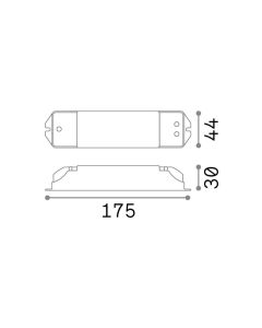 Driver LED Τροφοδοτικό DALI/PUSH 036W 24Vdc Ideal Lux 244549