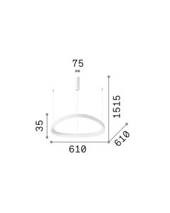 GEMINI SP D061 ON-OFF BIANCO 3000K Ideal Lux 247250
