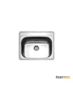 Νεροχύτης Κουζίνας Ανοξείδωτος Valley 60x50 Fortinox Inox Σαγρέ  25060-112