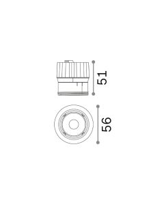 Χωνευτό Φωτιστικό DYNAMIC SOURCE 09W 4000K Ideal Lux 252995