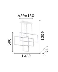 FRAME SP RETTANGOLO BIANCO 3000K Ideal Lux 253589