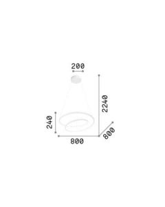 OZ SP D80 ON-OFF BIANCO 3000K Ideal Lux 253664