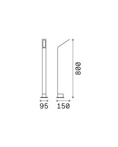 Φωτιστικό Δαπέδου AGOS PT H80 Ανθρακί 4000K Ideal Lux 268422