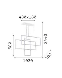 FRAME SP RETTANGOLO NERO 3000K Ideal Lux 269382