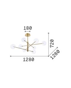 EQUINOXE SP8 OTTONE Ideal Lux 275215