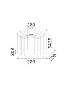 LUCCIOLA SP16 OTTONE Ideal Lux 284019