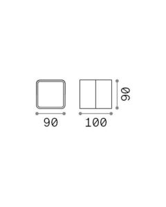 Απλίκα OMEGA AP SQUARE Λευκό 4000K Ideal Lux 285528