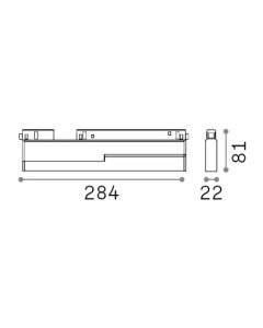 EGO FLEXIBLE WIDE 07W 3000K DALI BK Ideal Lux 286112