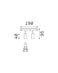 Γραμμικό Σύστημα Φωτισμού EGO SPOT DOUBLE 05W 3000K DALI NE Ideal Lux 286334