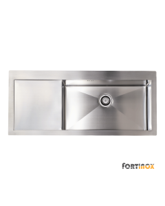 Νεροχύτης Κουζίνας Ανοξείδωτος Squadro 116x51 Fortinox Inox Λείο Left  29115L-110