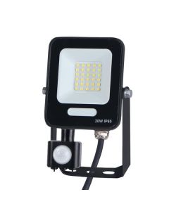 ΠΡΟΒΟΛΕΑΣ LED 20W SMD ΜΕ ΠΕΡΙΣΤΡΕΦΟΜΕΝΟ ΑΝΙΧΝΕΥΤΗ ΚΙΝΗΣΗΣ ΜΑΥΡΟΣ IP54 4000K PLUS Eurolamp 147-69064