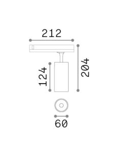 Προβολέας FOX TR 3-PHASE 15W CRI90 3000K 1-10V Λευκό Ideal Lux 302560