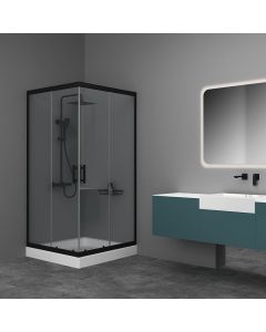 Orabella Vitalia Square Easy Fix Black matt H200 140X140 - Καμπίνα Τετράγωνη 30586