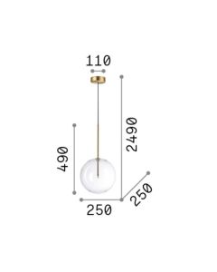 EQUINOXE SP1 D25 CROMO Ideal Lux 306551
