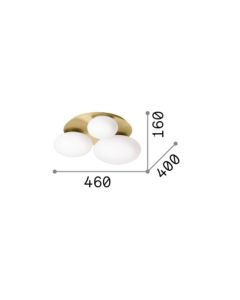 NINFEA PL3 BIANCO Ideal Lux 306964