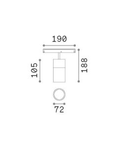 Γραμμικό Σύστημα Φωτισμού EGO SPOT SINGLE 19W 3000K DALI NE Ideal Lux 307534