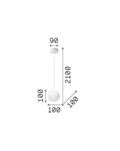 Κρεμαστό Φωτιστικό MAPA Λευκό SP1 D10 Ideal Lux 310800