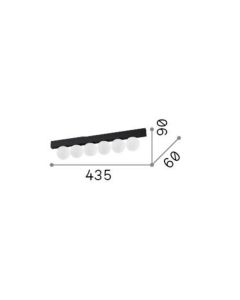 PING PONG PL6 NERO Ideal Lux 313290