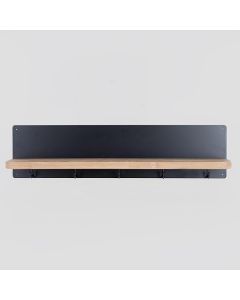 ΡΑΦΙ ΤΟΙΧΟΥ ΜΕΤΑΛΛΙΚΟ ΜΑΥΡΟ 60x11x15cm Eurolamp 750-31532