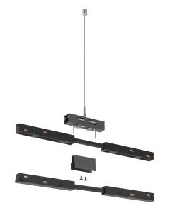 Γραμμικό Σύστημα Φωτισμού EGO BI-EMISSION KIT SOSPENSIONE 2 MT NE Ideal Lux 322490
