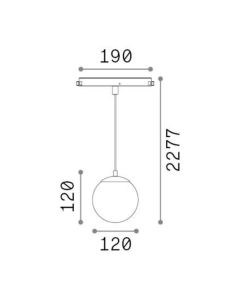 Γραμμικό Σύστημα Φωτισμού EGO PENDANT BALL 10W 3000K ON-OFF NE Ideal Lux 327525