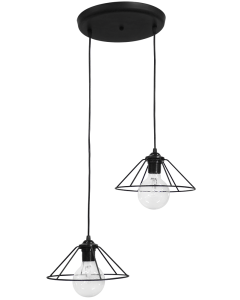 Φωτιστικό Κρεμαστό/Οροφής FUN-350 2L PENDEL BLACK Heronia 34-0077