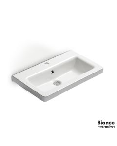 Νιπτήρας Πορσελάνης Urban 60x35 (1 οπή) Bianco Ceramica White 35060-300