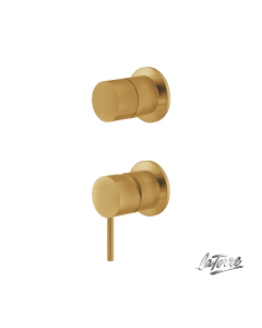 Μίκτης Εντοιχισμού 2 Εξόδων Elle316 La Torre Inox PVD Brushed Gold 35314-211