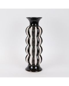 ΚΗΡΟΠΗΓΙΟ ΚΕΡΑΜΙΚΟ ΜΑΥΡΟ-ΛΕΥΚΟ 13x13x39.5cm Eurolamp 752-25060